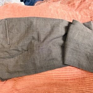 Zara Gray Plaid Cropped Dress Pants